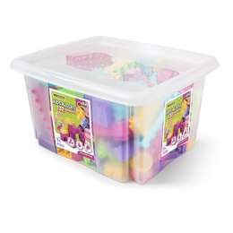Klocki 132 elementów w pojemniku dla dziewczynek