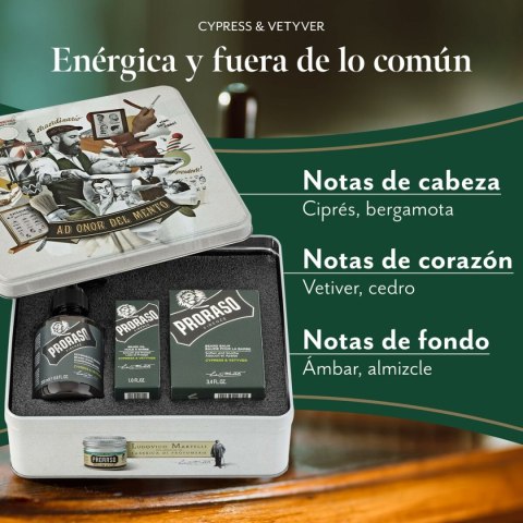 Zestaw do Pielęgnacji Brody Proraso Cypress & Vetyver 3 Części