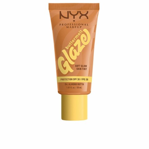 Ochrona przeciwsłoneczna z kolorem NYX BUTTERMELT GLAZE Nº 04-Almond Butta Spf 30 30 ml