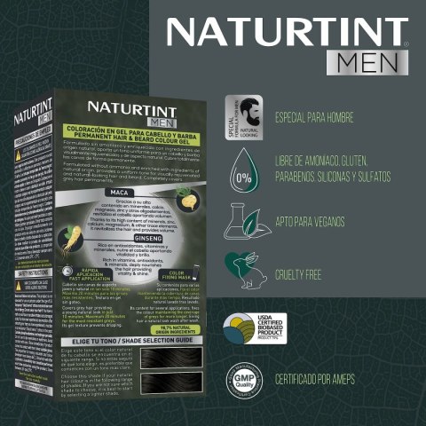 Trwała Koloryzacja Naturtint NATURTINT MEN Nº 4n-Castano Natural