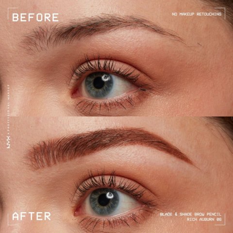 Kredka do Brwi NYX BLADE & SHADE NANO Nº 06-Rich Auburn