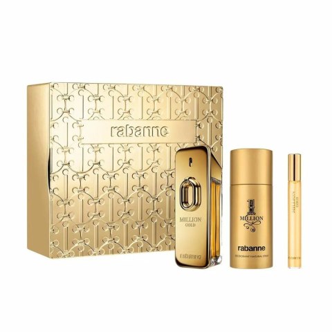Zestaw Perfum dla Mężczyzn Paco Rabanne Million Gold EDP 3 Części