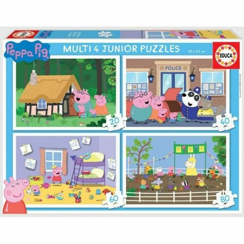 Zestaw 4 Puzzli Peppa Pig 80 Części