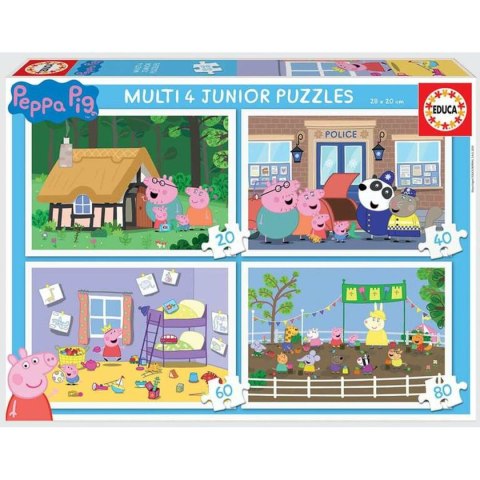 Zestaw 4 Puzzli Peppa Pig 80 Części