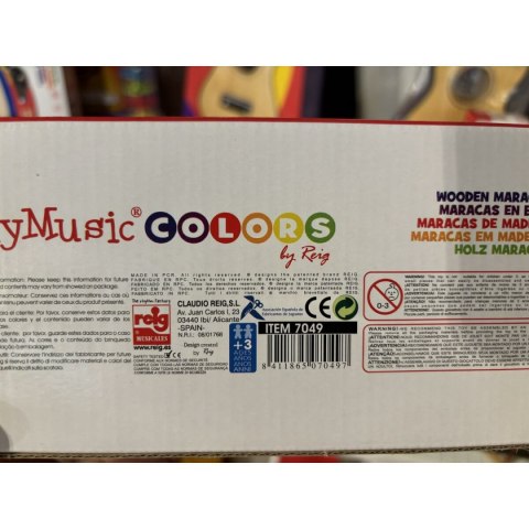 Marakasy Reig Wielokolorowy Drewno Plastikowy 20 cm