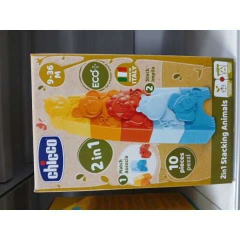 Klocki Segmentowe Chicco eco+ 11 x 7 x 35 cm Wieża zwierzęta 10 Części