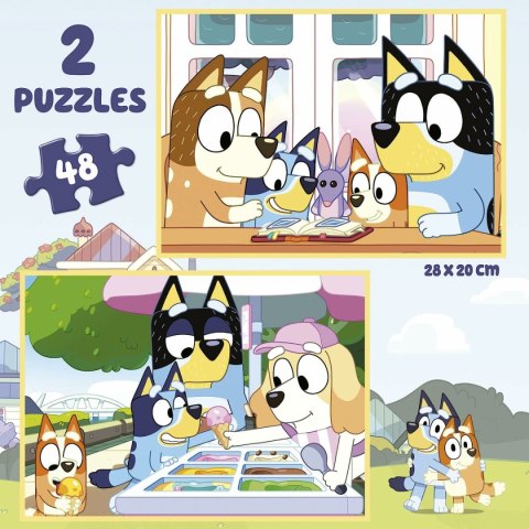 Zestaw 2 Puzzli Educa Bluey 48 Części
