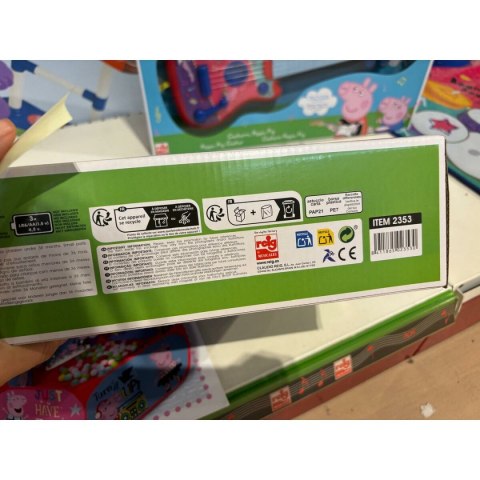 Pianino zabawka Peppa Pig Mikrofon Taboret