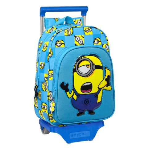 Torba szkolna z kółkami Minions Minionstatic Niebieski 26 x 34 x 11 cm