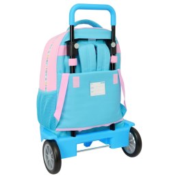 Torba szkolna z kółkami Benetton Unique Różowy Turkusowy 33 x 45 x 22 cm