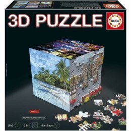 Układanka puzzle Educa 3D 216 Części (6 Sztuk)