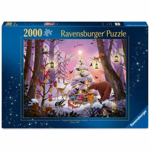 Układanka puzzle Ravensburger NAVIDAD EN EL BOSQUE 2000 Części