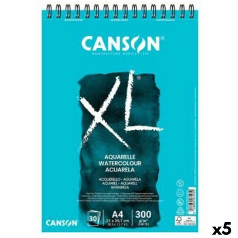 Blok rysunkowy Canson XL Aquarelle Biały A5 20 Kartki 148 x 210 mm (5 Sztuk)