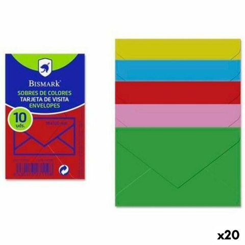 Koperty Bismark Papier Wielokolorowy 7,6 x 12 cm (20 Sztuk)