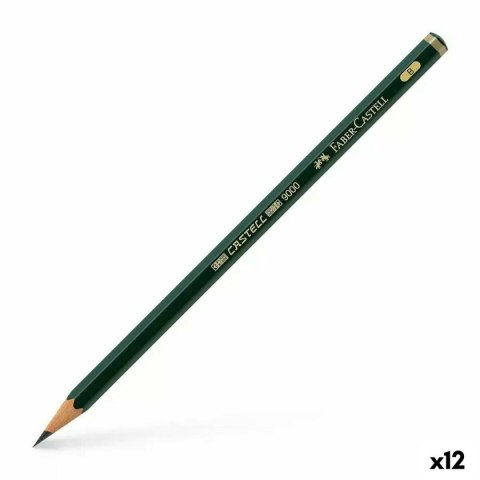 Ołówek Faber-Castell 9000 Ekologiczne Sześciokątny B (12 Sztuk)