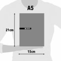 Notes z Nadrukiem ENRI Czerwony A5 80 Kartki 4 mm (5 Sztuk)