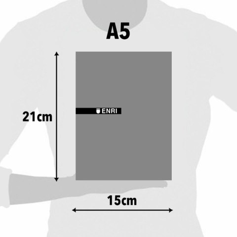 Notes z Nadrukiem ENRI Czerwony A5 80 Kartki 4 mm (5 Sztuk)