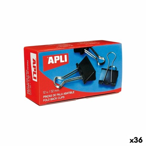 Klamerki Apli Czarny Srebrzysty 51 mm (36 Sztuk)