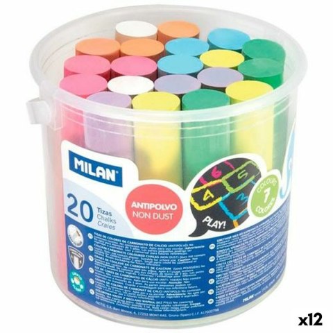 Kredy Milan Wielokolorowy (20 Części) (12 Sztuk)