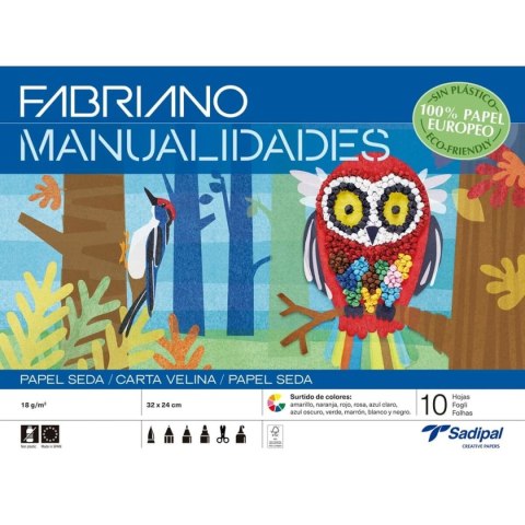 Bibułka Sadipal Wielokolorowy 32 x 24 cm 10 Kartki (10 Sztuk)