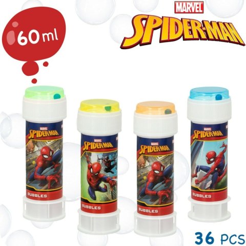 Maszyna do robienia baniek mydlanych Spider-Man 60 ml 3,8 x 11,5 x 3,8 cm (216 Sztuk)