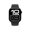 Apple Watch Series 10 Aluminium 42mm Diamentowa czerń (Sport Band Black) M/L