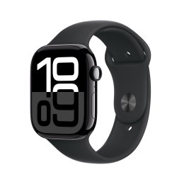 Apple Watch Series 10 GPS 46mm Jet Black Aluminiowa koperta z paskiem sportowym M/L