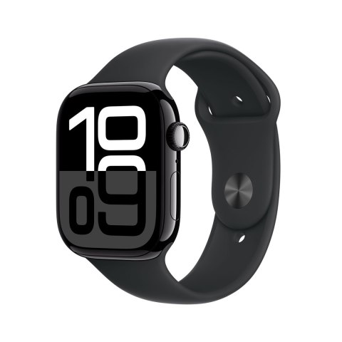 Apple Watch Series 10 GPS 46mm Jet Black Aluminiowa koperta z paskiem sportowym M/L