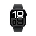 Apple Watch Series 10 GPS 46mm Jet Black Aluminiowa koperta z paskiem sportowym M/L