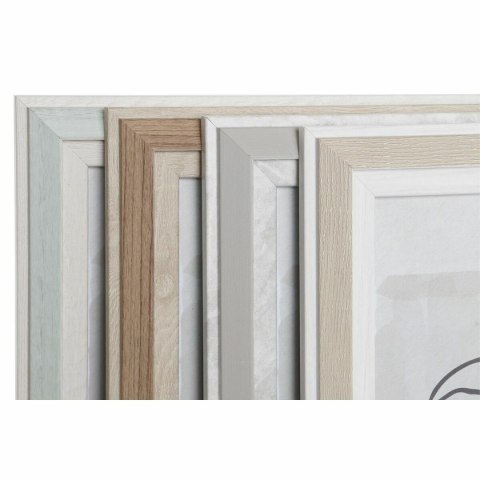 Ramka na Zdjęcia DKD Home Decor Szkło Beżowy Kolor Zielony PS Skandynawski (25 x 2 x 30 cm) (4 Sztuk)