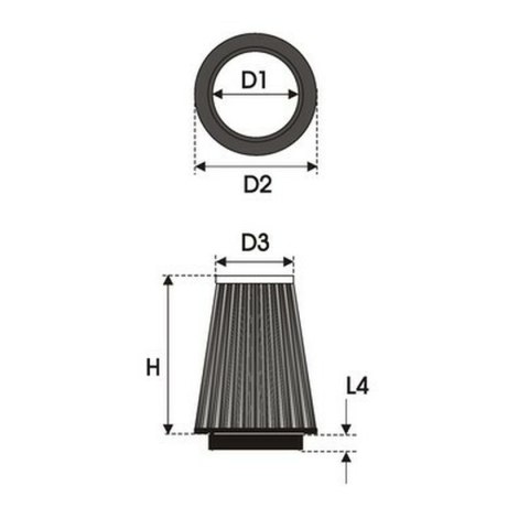 Filtr powietrza Green Filters K1.80