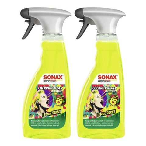 Środek do Czyszczenia Deski Rozdzielczej Sonax LEMON ROCKS Cytrynowa Świeży 500 ml Wykończenie matowe (2 Sztuk)