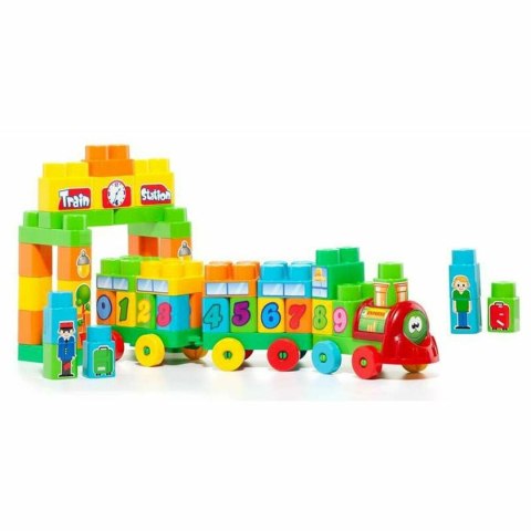 Ciężarówka z Blokami Konstrukcyjnymi Moltó Train Station (70 pcs)