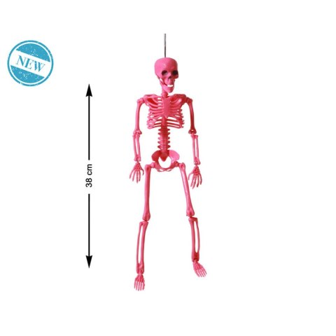 Dekoracje na Halloween Kościotrup 38 cm Różowy