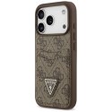 Etui Guess 4G Double Card Triangle do iPhone 17 Pro brązowy