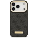 Etui Guess 4G Logo Plate MagSafe do iPhone 17 Pro czarny