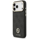 Etui Guess 4G Srtass Logo & Big Strap Metal Buttons MagSafe do iPhone 17 Pro Max czarny