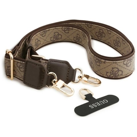 Etui Guess 4G Strass Logo & Big Strap Metal Buttons MagSafe do iPhone Air brązowy