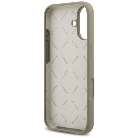 Etui Guess Silicone Big 4G Script do iPhone 17 brązowy