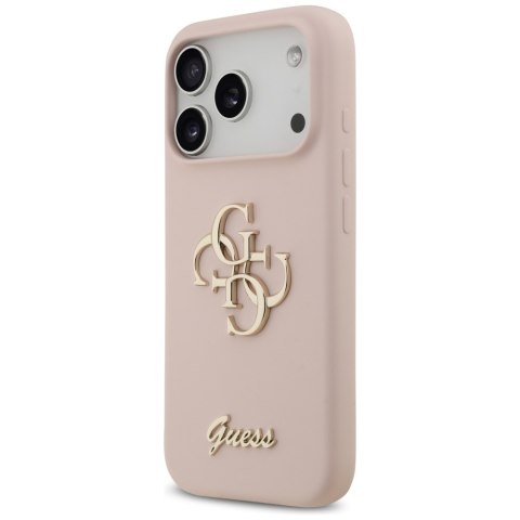 Etui Guess Silicone Big 4G Script do iPhone 17 Pro różowy
