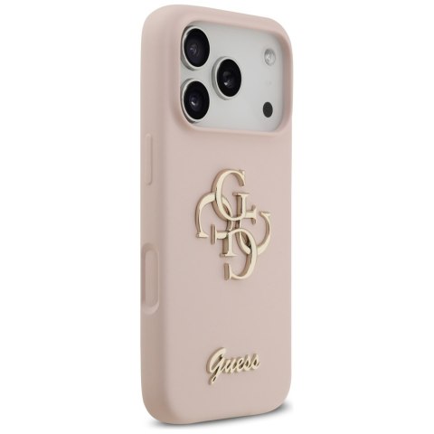 Etui Guess Silicone Big 4G Script do iPhone 17 Pro różowy