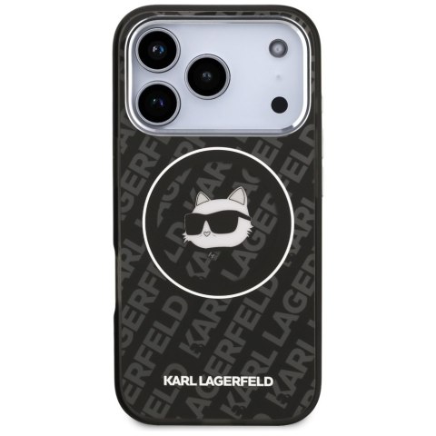 Etui Karl Lagerfeld IML Choupette Head Logo MagSafe do iPhone 17 Pro Max czarny