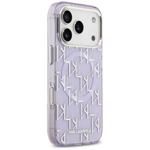 Etui Karl Lagerfeld IML KL Monogram MagSafe do iPhone 17 Pro Max fioletowy