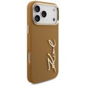 Etui Karl Lagerfeld Karl Script Logo do iPhone 17 Pro Max brązowy