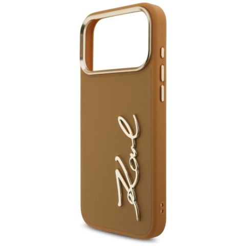 Etui Karl Lagerfeld Karl Script Logo do iPhone 17 Pro Max brązowy