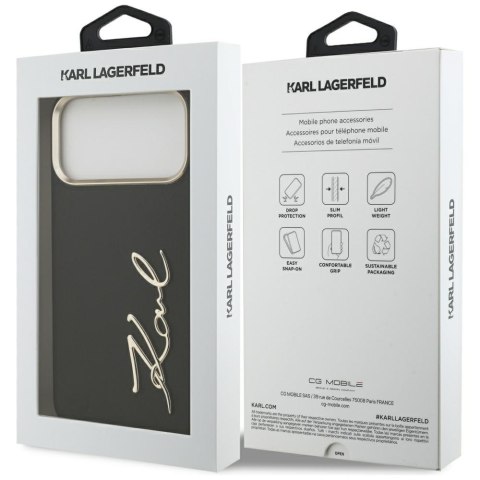 Etui Karl Lagerfeld Karl Script Logo do iPhone 17 Pro Max czarny