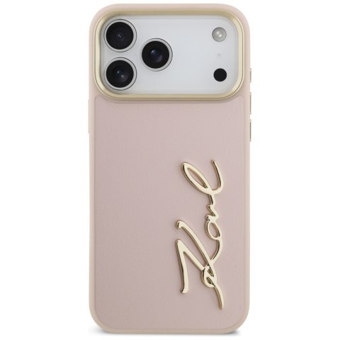 Etui Karl Lagerfeld Karl Script Logo do iPhone 17 Pro Max różowy