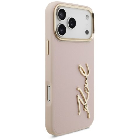 Etui Karl Lagerfeld Karl Script Logo do iPhone 17 Pro Max różowy