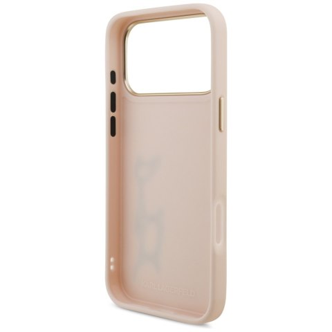Etui Karl Lagerfeld Karl Script Logo do iPhone 17 Pro Max różowy