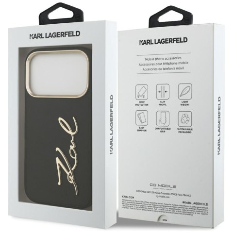 Etui Karl Lagerfeld Karl Script Logo do iPhone 17 Pro czarny